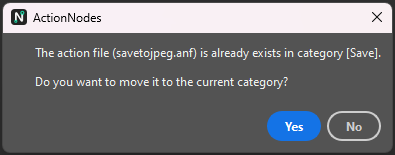 Actions Adding Existing Action